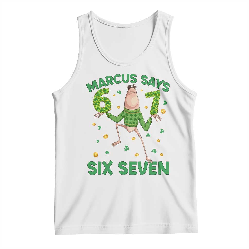 Marcus The Worm St Patricks Day Tank Top Funny 67 Six Seven Hands Meme