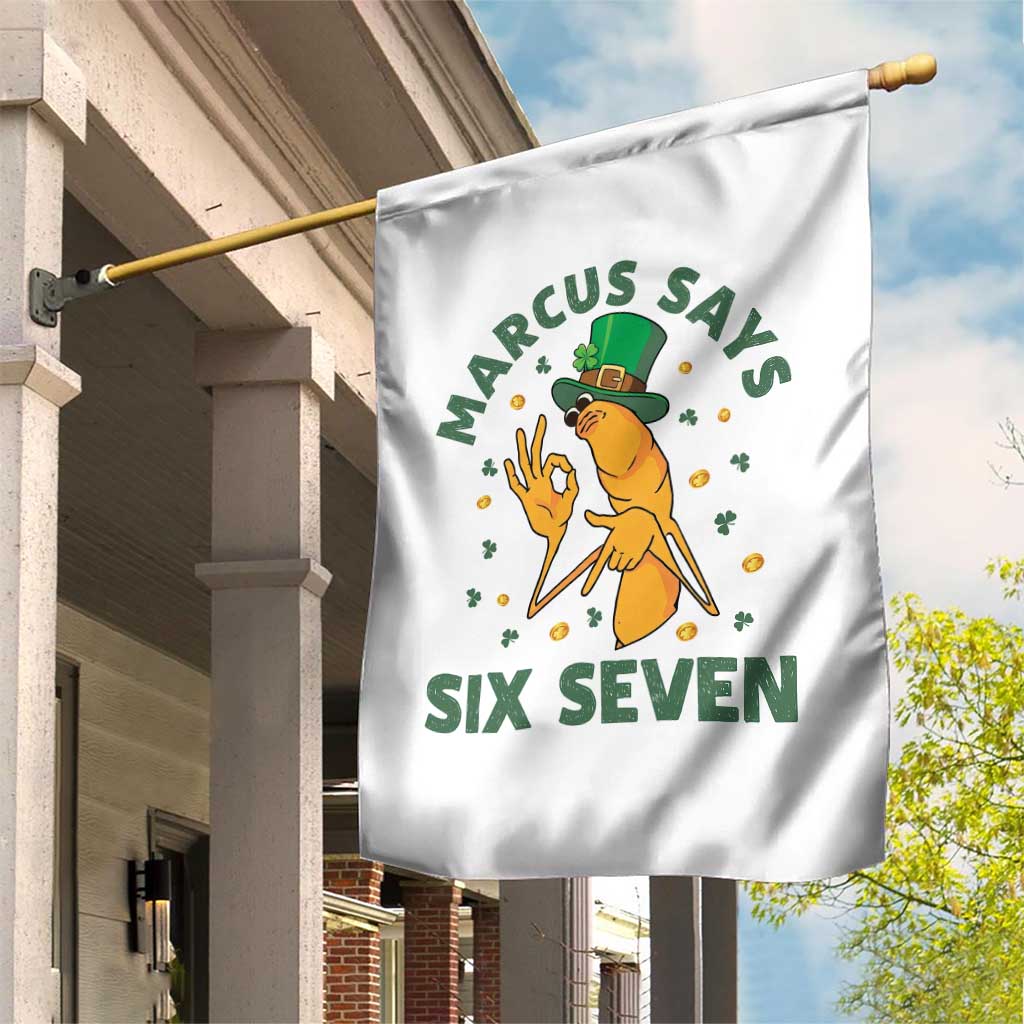67 St Patricks Day Garden Flag Funny Marcus The Worm Say Six Seven Meme