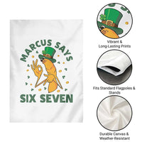 67 St Patricks Day Garden Flag Funny Marcus The Worm Say Six Seven Meme
