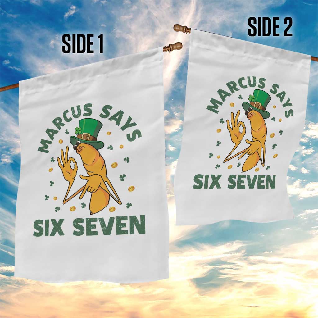 67 St Patricks Day Garden Flag Funny Marcus The Worm Say Six Seven Meme