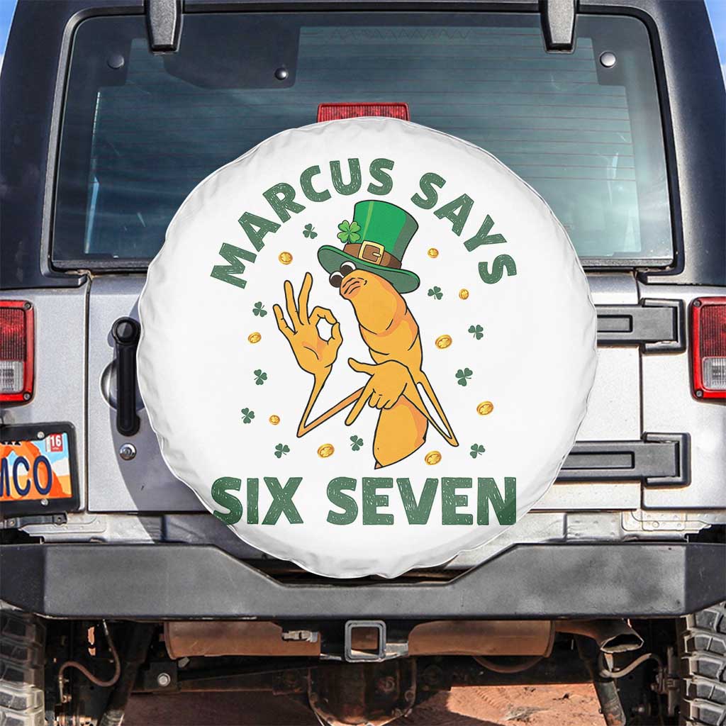 67 St Patricks Day Spare Tire Cover Funny Marcus The Worm Say Six Seven Meme