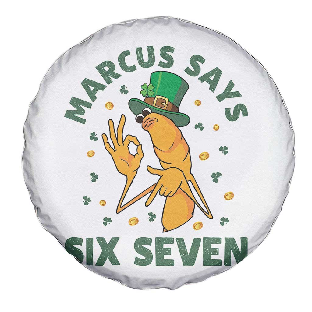 67 St Patricks Day Spare Tire Cover Funny Marcus The Worm Say Six Seven Meme