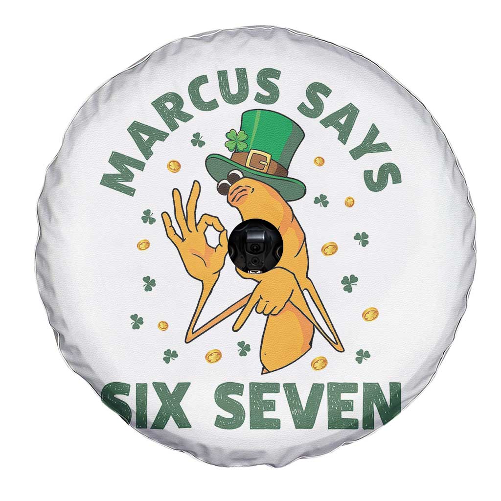 67 St Patricks Day Spare Tire Cover Funny Marcus The Worm Say Six Seven Meme