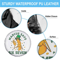 67 St Patricks Day Spare Tire Cover Funny Marcus The Worm Say Six Seven Meme