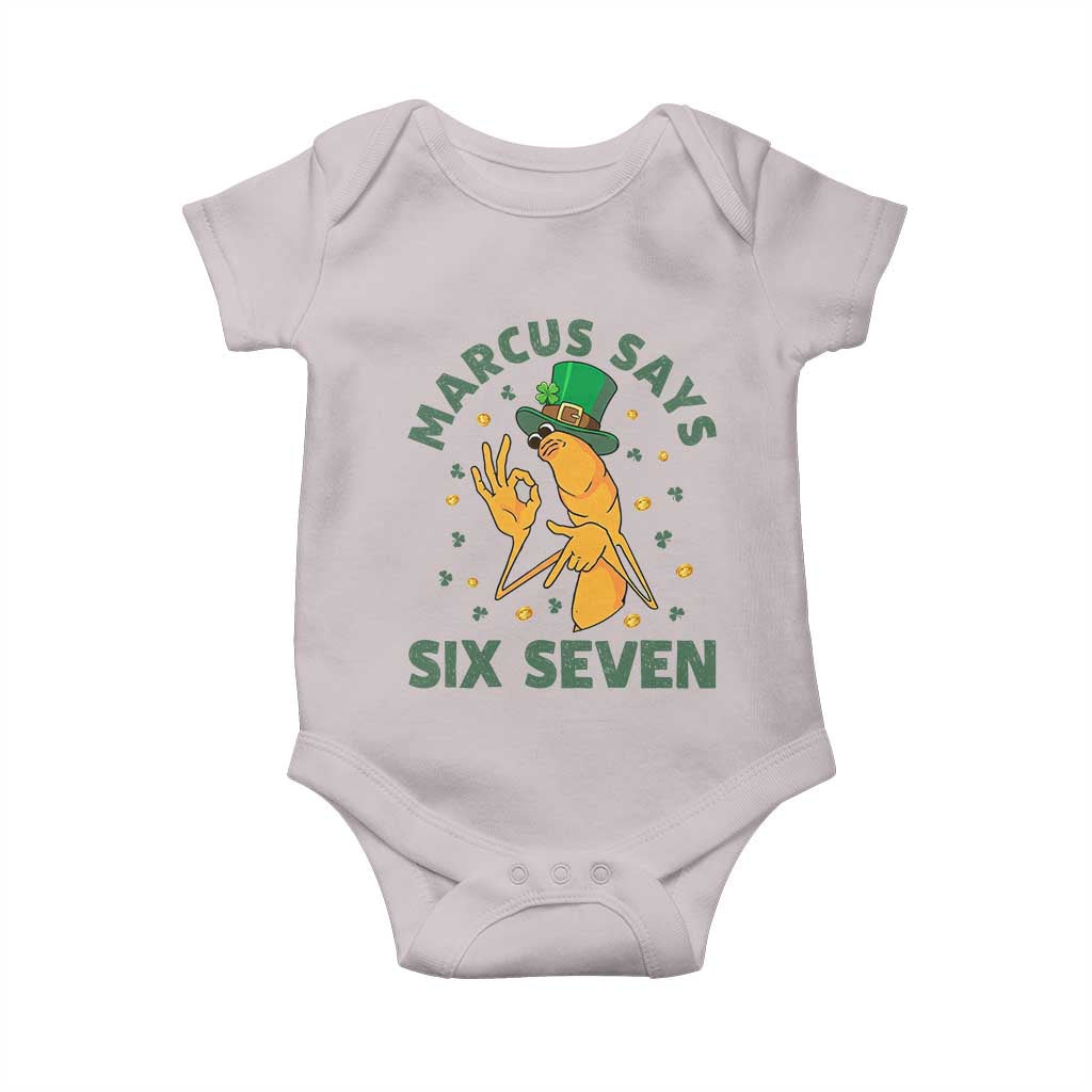 67 St Patricks Day Baby Onesie Funny Marcus The Worm Say Six Seven Meme