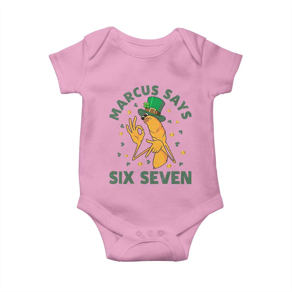 67 St Patricks Day Baby Onesie Funny Marcus The Worm Say Six Seven Meme