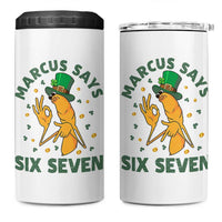 67 St Patricks Day 4 in 1 Can Cooler Tumbler Funny Marcus The Worm Say Six Seven Meme