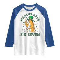 67 St Patricks Day Raglan Shirt Funny Marcus The Worm Say Six Seven Meme