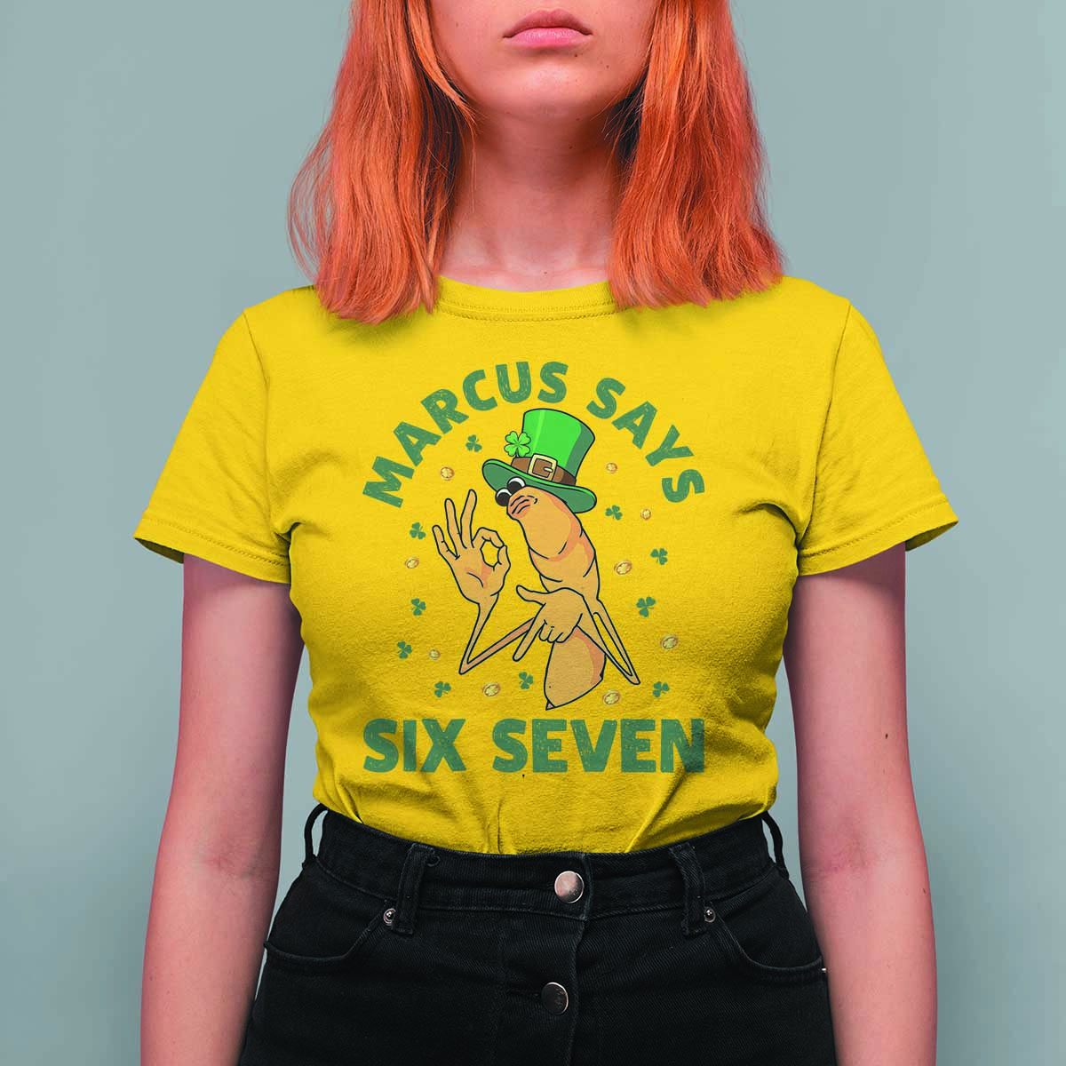 67 St Patricks Day T Shirt For Women Funny Marcus The Worm Say Six Seven Meme