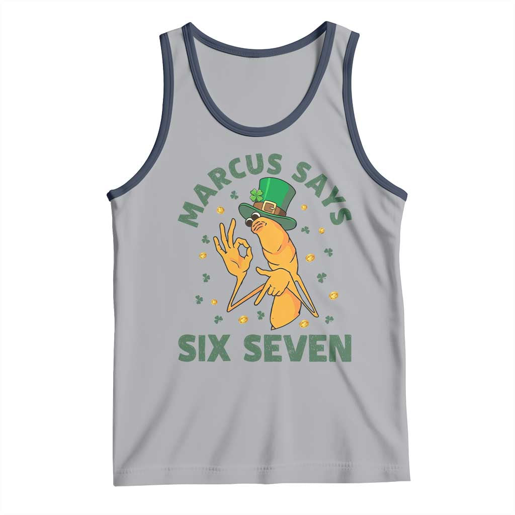 67 St Patricks Day Tank Top Funny Marcus The Worm Say Six Seven Meme