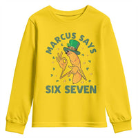 67 St Patricks Day Youth Sweatshirt Funny Marcus The Worm Say Six Seven Meme