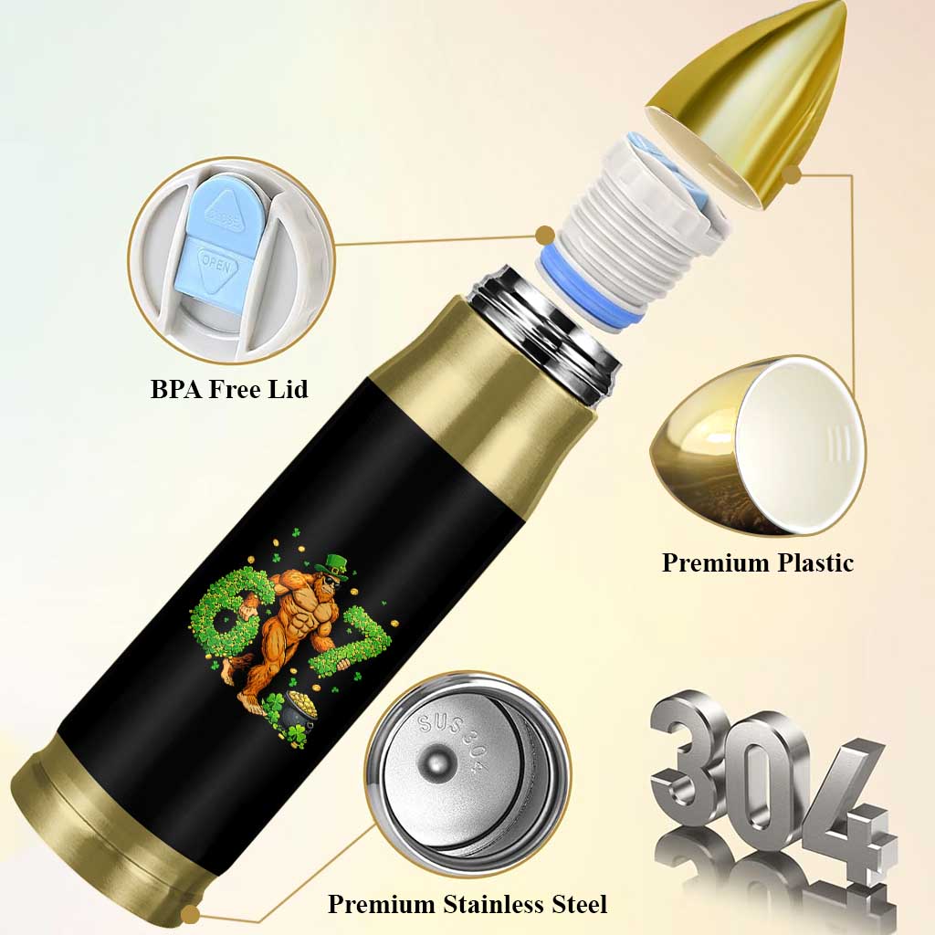 67 St Patricks Day Bullet Tumbler Funny Bigfoot Six Seven Shamrock Party Meme