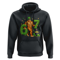 67 St Patricks Day Hoodie Funny Bigfoot Six Seven Shamrock Party Meme