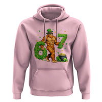 67 St Patricks Day Hoodie Funny Bigfoot Six Seven Shamrock Party Meme