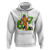 67 St Patricks Day Hoodie Funny Bigfoot Six Seven Shamrock Party Meme