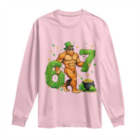 67 St Patricks Day Long Sleeve Shirt Funny Bigfoot Six Seven Shamrock Party Meme