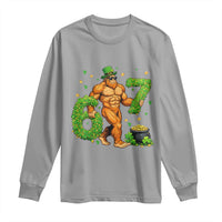 67 St Patricks Day Long Sleeve Shirt Funny Bigfoot Six Seven Shamrock Party Meme
