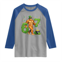 67 St Patricks Day Raglan Shirt Funny Bigfoot Six Seven Shamrock Party Meme