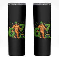 67 St Patricks Day Skinny Tumbler Funny Bigfoot Six Seven Shamrock Party Meme