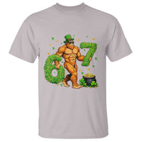 67 St Patricks Day T Shirt Funny Bigfoot Six Seven Shamrock Party Meme