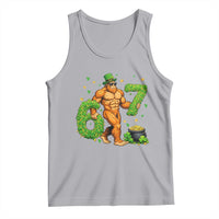 67 St Patricks Day Tank Top Funny Bigfoot Six Seven Shamrock Party Meme