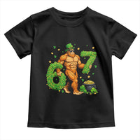 67 St Patricks Day Toddler T Shirt Funny Bigfoot Six Seven Shamrock Party Meme
