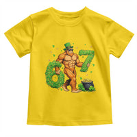 67 St Patricks Day Toddler T Shirt Funny Bigfoot Six Seven Shamrock Party Meme