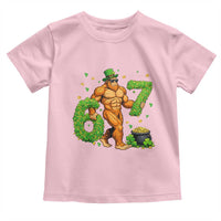 67 St Patricks Day Toddler T Shirt Funny Bigfoot Six Seven Shamrock Party Meme
