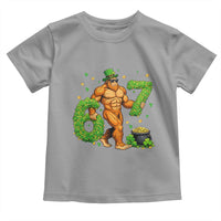 67 St Patricks Day Toddler T Shirt Funny Bigfoot Six Seven Shamrock Party Meme