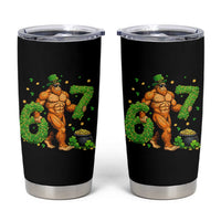 67 St Patricks Day Tumbler Cup Funny Bigfoot Six Seven Shamrock Party Meme