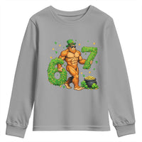 67 St Patricks Day Youth Sweatshirt Funny Bigfoot Six Seven Shamrock Party Meme
