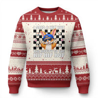 Funny Easter Bunny Ugly Christmas Sweater I Said A Hip Hop The Hippity To The Hip Hip Hop