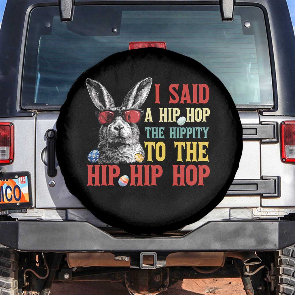 I Said A Hip Hop The Hippity To The Hip Hip Hop Spare Tire Cover Funny Easter Bunny Rapper Sunglasses