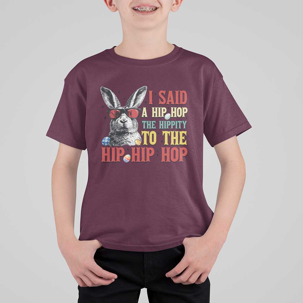 I Said A Hip Hop The Hippity To The Hip Hip Hop T Shirt For Kid Funny Easter Bunny Rapper Sunglasses