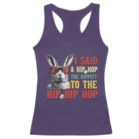 I Said A Hip Hop The Hippity To The Hip Hip Hop Racerback Tank Top Funny Easter Bunny Rapper Sunglasses