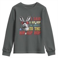 I Said A Hip Hop The Hippity To The Hip Hip Hop Youth Sweatshirt Funny Easter Bunny Rapper Sunglasses
