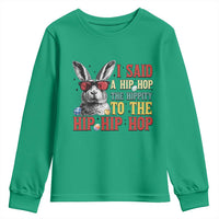 I Said A Hip Hop The Hippity To The Hip Hip Hop Youth Sweatshirt Funny Easter Bunny Rapper Sunglasses