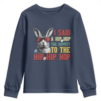 I Said A Hip Hop The Hippity To The Hip Hip Hop Youth Sweatshirt Funny Easter Bunny Rapper Sunglasses