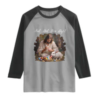 But Did You Dye Raglan Shirt Funny Christian Easter Egg Dyeing