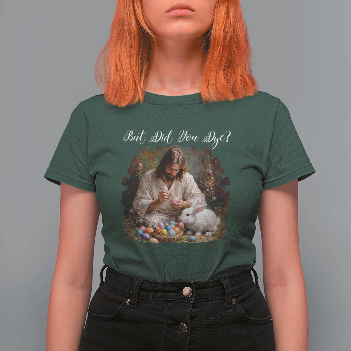 But Did You Dye T Shirt For Women Funny Christian Easter Egg Dyeing