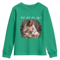 But Did You Dye Youth Sweatshirt Funny Christian Easter Egg Dyeing