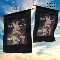 Easter Bunny Iced Coffee Garden Flag Funny Rabbit Egg Painting