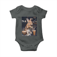 Easter Bunny Iced Coffee Baby Onesie Funny Rabbit Egg Painting