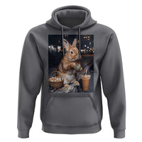 Easter Bunny Iced Coffee Hoodie Funny Rabbit Egg Painting