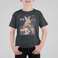 Easter Bunny Iced Coffee T Shirt For Kid Funny Rabbit Egg Painting