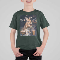 Easter Bunny Iced Coffee T Shirt For Kid Funny Rabbit Egg Painting