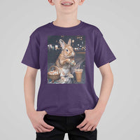 Easter Bunny Iced Coffee T Shirt For Kid Funny Rabbit Egg Painting