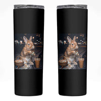 Easter Bunny Iced Coffee Skinny Tumbler Funny Rabbit Egg Painting
