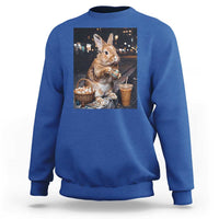 Easter Bunny Iced Coffee Sweatshirt Funny Rabbit Egg Painting