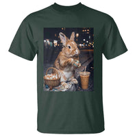 Easter Bunny Iced Coffee T Shirt Funny Rabbit Egg Painting
